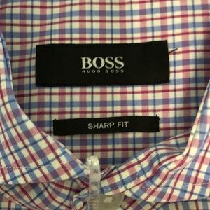 EUC Men’s Hugo Boss Sharp Fit Dress Shirt 17.5